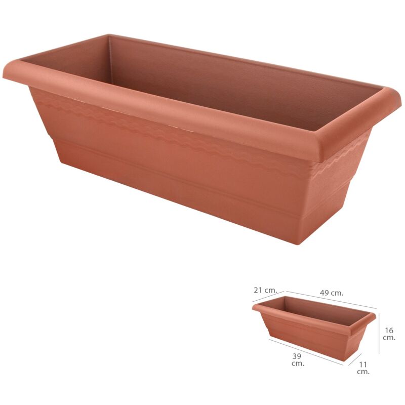 

Jardinera balcon 49x21x16 cm. - Saturnia