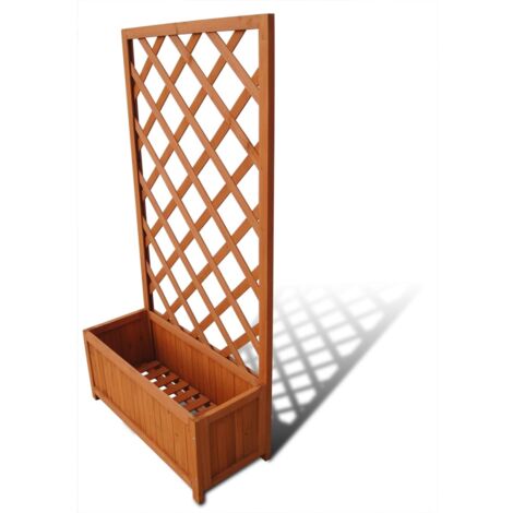Jardinera con enrejado 70x30x135 cm