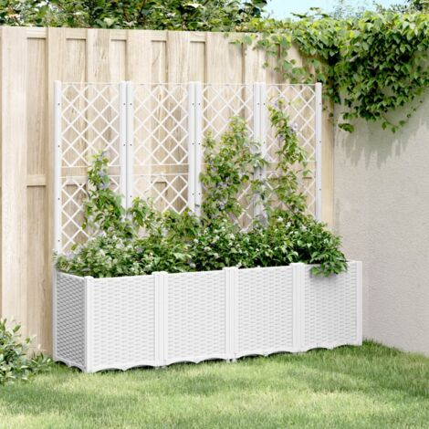 Jardinera con enrejado PP  160x40x140 cm