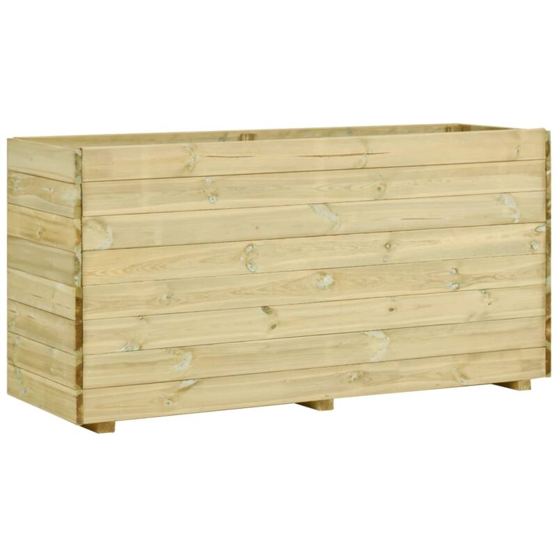 

vidaXL Arriate con fondo madera de pino impregnada 150x50x75 cm - Marrón
