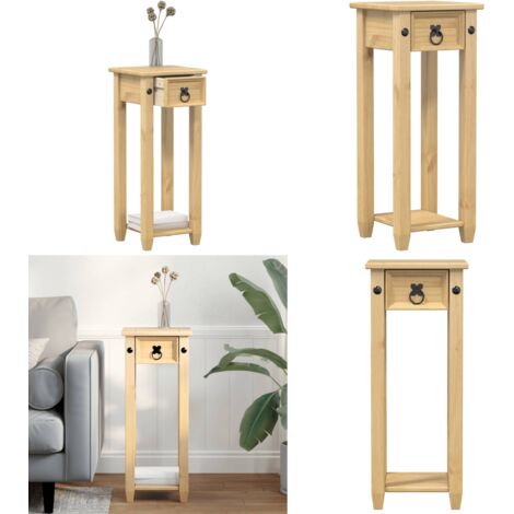 Jardinera Corona madera maciza de pino 30x30x73 cm - Maceta - Jardinería