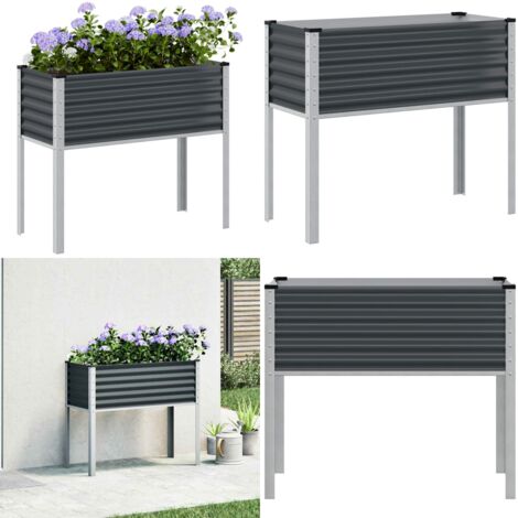 Jardinera de acero antracita 100x45x90 cm - Jardinera decorativa - Jardinera para jardín