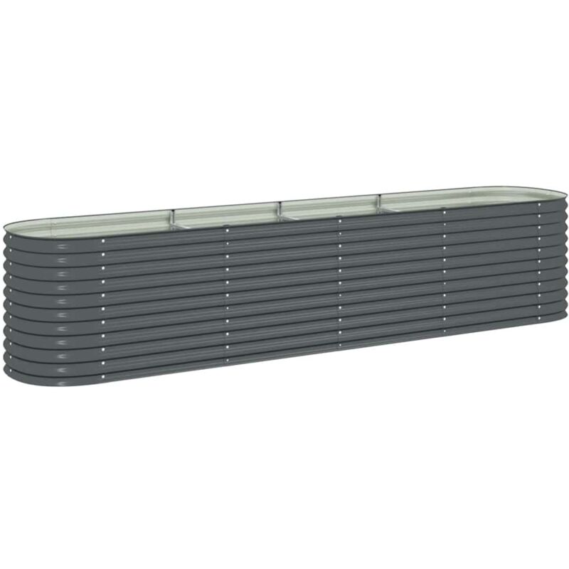 

vidaXL Jardinera de Acero Galvanizado 400x80x81 cm Gris - Gris