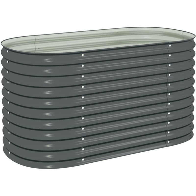 

vidaXL Jardinera de Acero Galvanizado 160x80x81 cm Gris - Gris