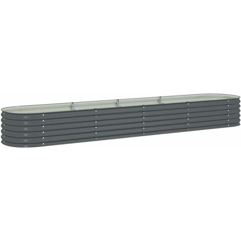 

vidaXL Jardinera de Acero Galvanizado 400x80x44 cm Gris - Gris