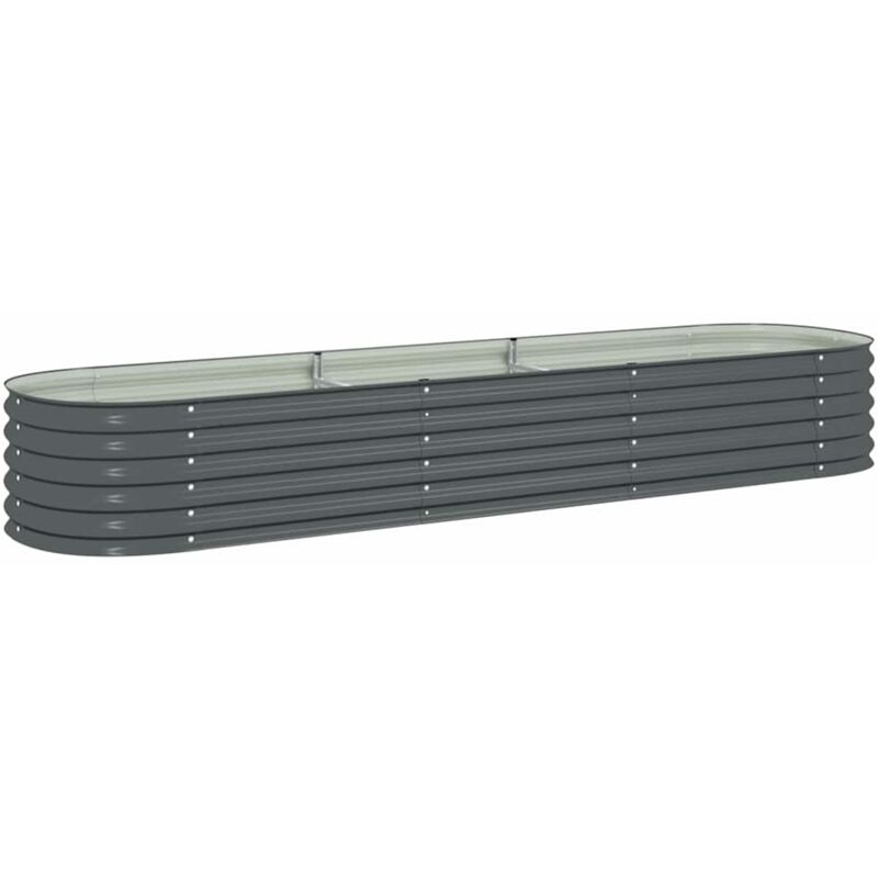 

vidaXL Jardinera de Acero Galvanizado 320x80x44 cm Gris - Gris