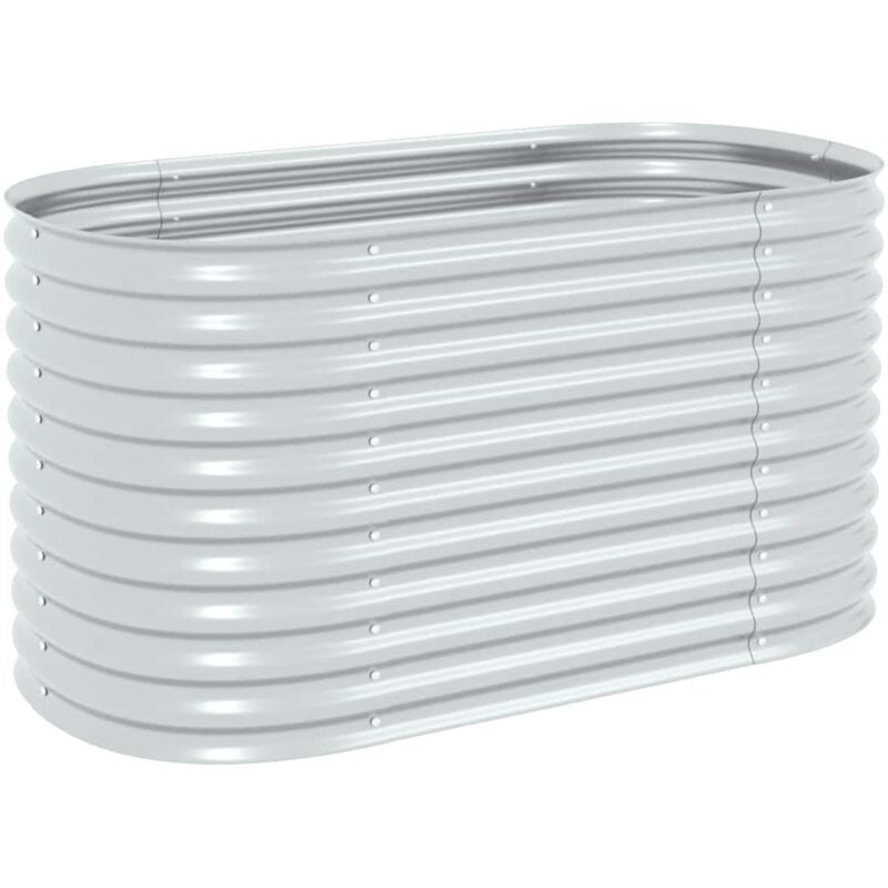 

vidaXL Jardinera de Acero Galvanizado 160x80x81 cm Plateado - Plateado