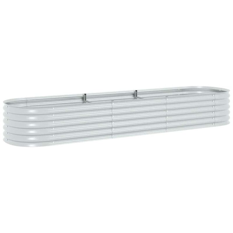 

vidaXL Jardinera de Acero Galvanizado 320x80x44 cm Plateado - Plateado