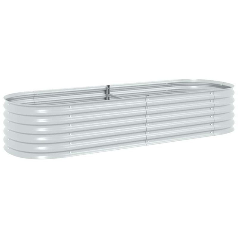 

vidaXL Jardinera de Acero Galvanizado 240x80x44 cm Plateado - Plateado