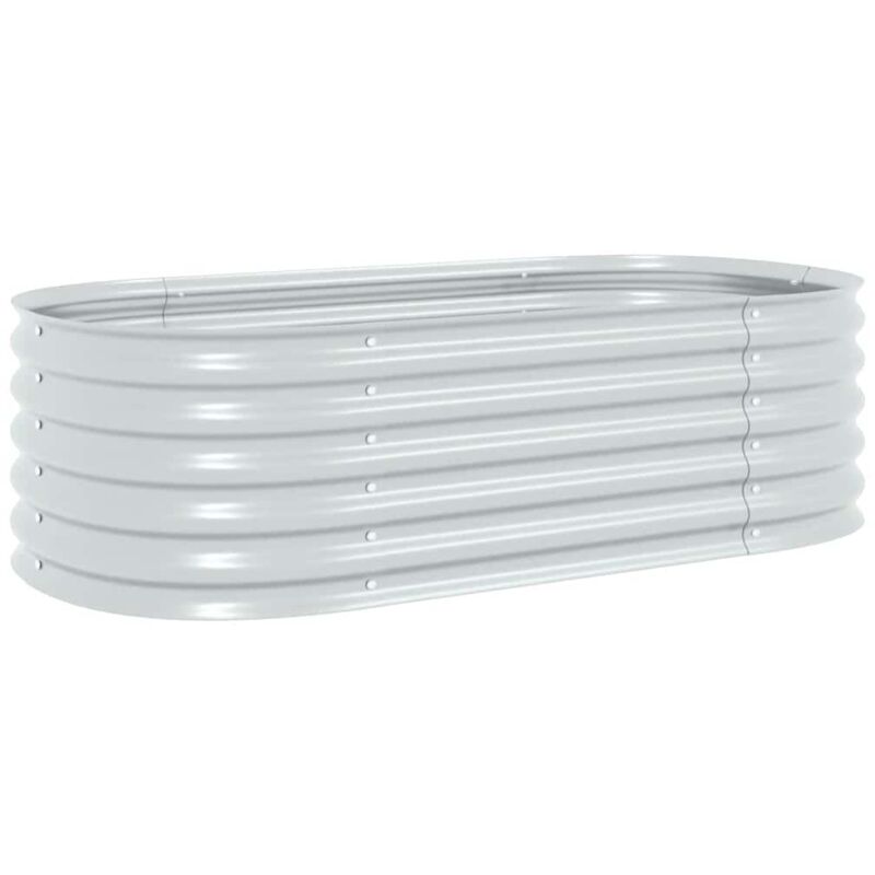 

vidaXL Jardinera de Acero Galvanizado 160x80x44 cm Plateado - Plateado