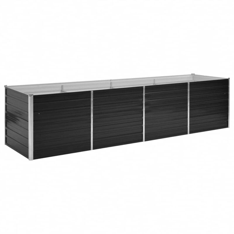 

vidaXL Arriate de acero galvanizado gris antracita 320x80x77 cm - Antracita