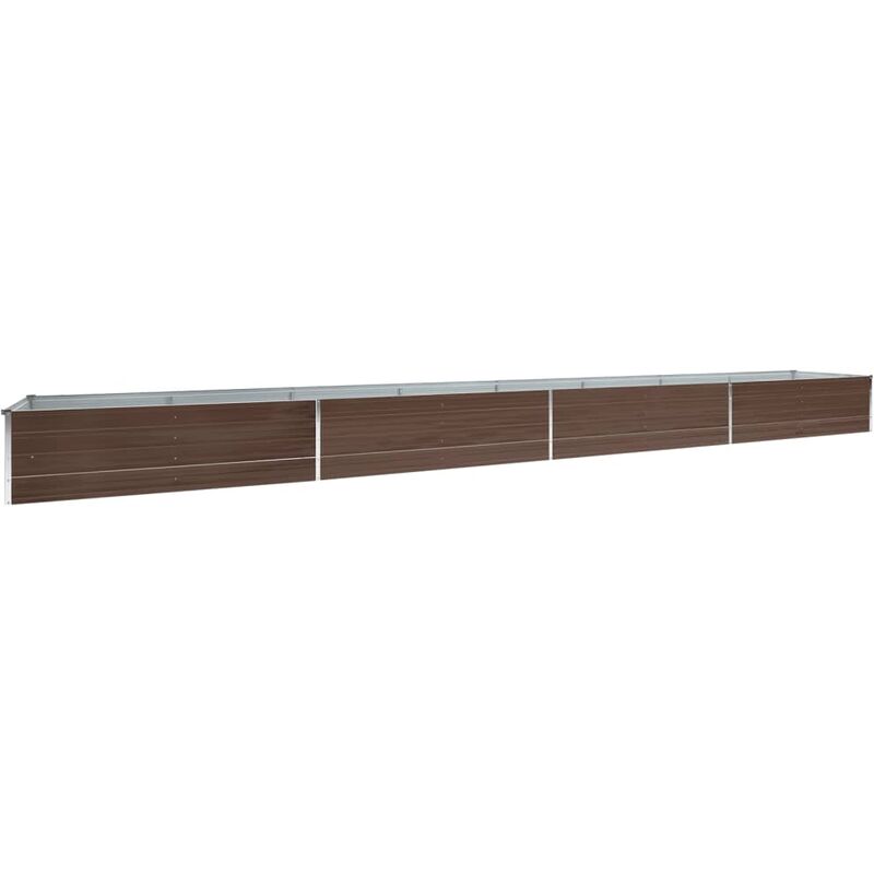 

Jardinera de acero galvanizado marrón 600x80x45 cm - Marrón