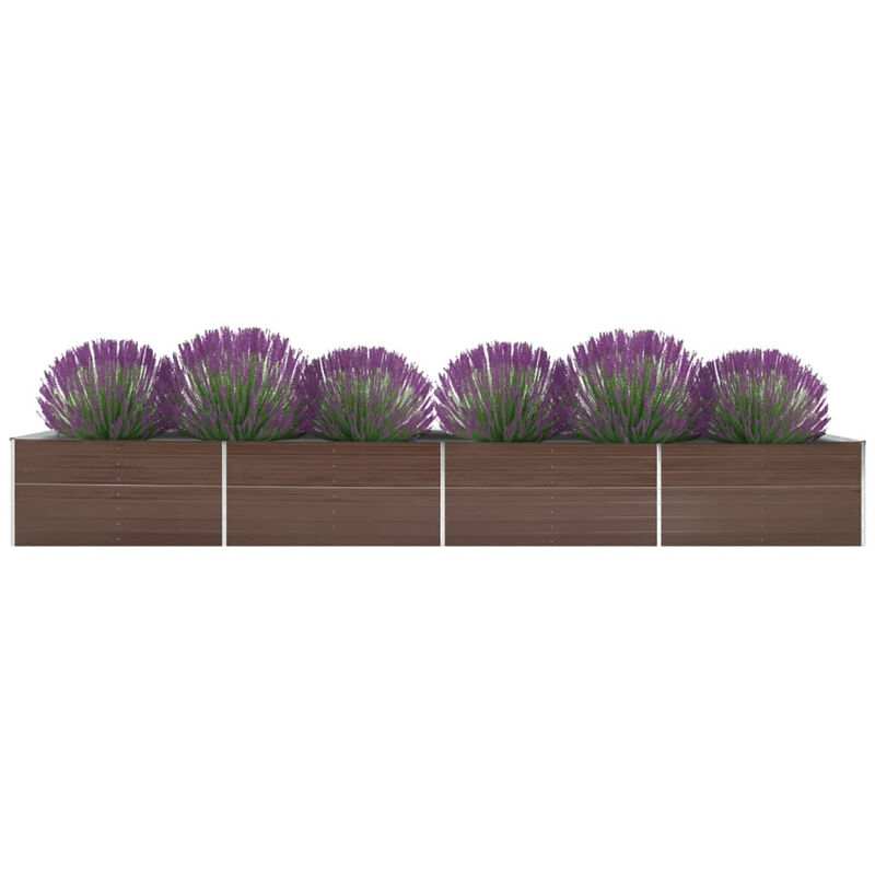 

Jardinera de acero galvanizado marron 600x80x45 cm