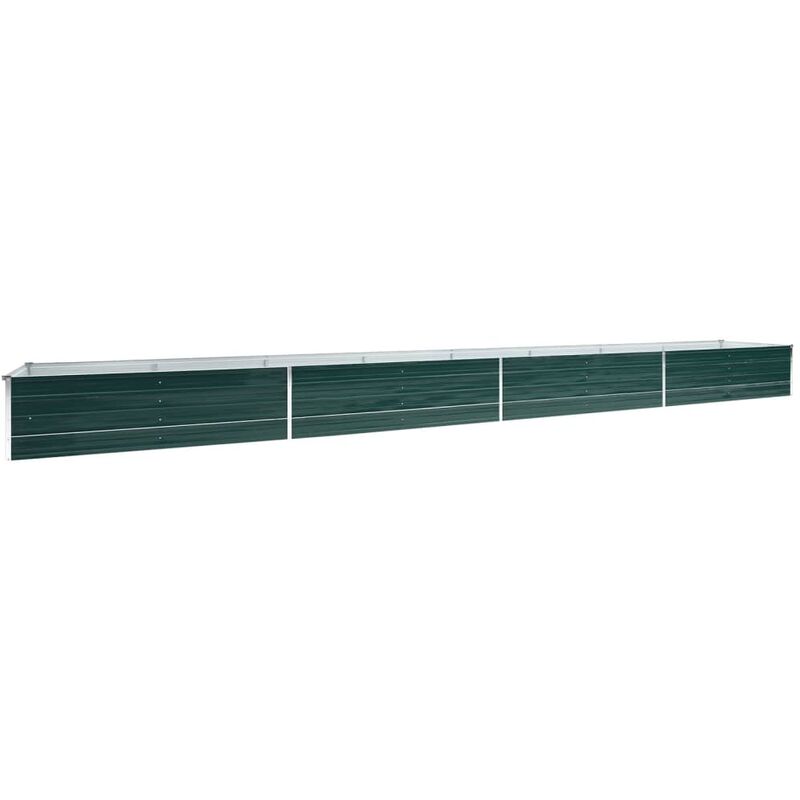 

vidaXL Arriate de acero galvanizado verde 600x80x45 cm - Verde