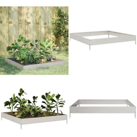 Jardinera de acero inoxidable 100x100x18,5 cm - Arriate - Plantas