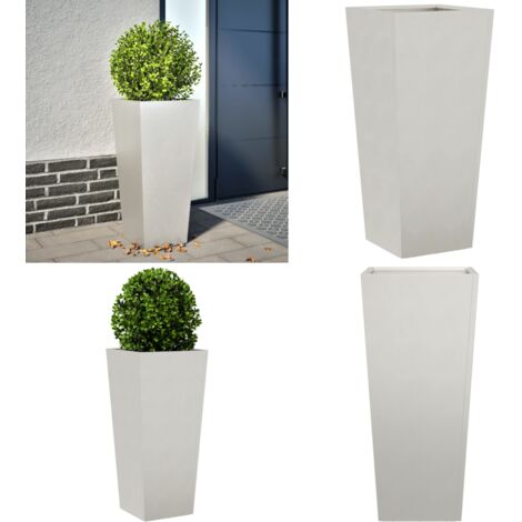 Jardinera de acero inoxidable 35x35x75 cm - Macetero - Acero inoxidable