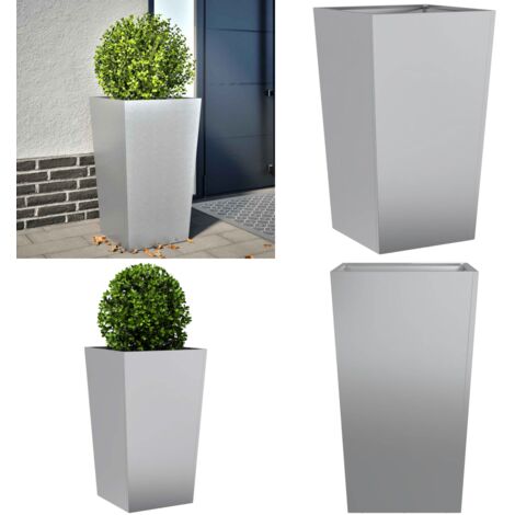 Jardinera de acero inoxidable 45x45x75 cm - Jardinera para plantas - Jardinera para flores
