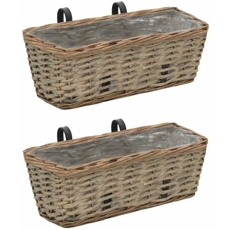 

Happyshopping - Jardinera de balcon con forro PE 40 cm 2 unidades