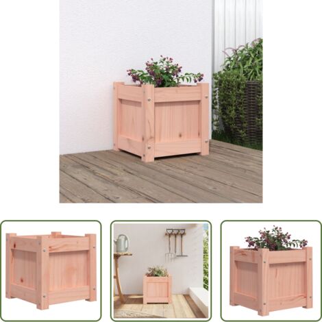 Jardinera de exterior -  Jardinera madera maciza de abeto Douglas 31x31x31 cm