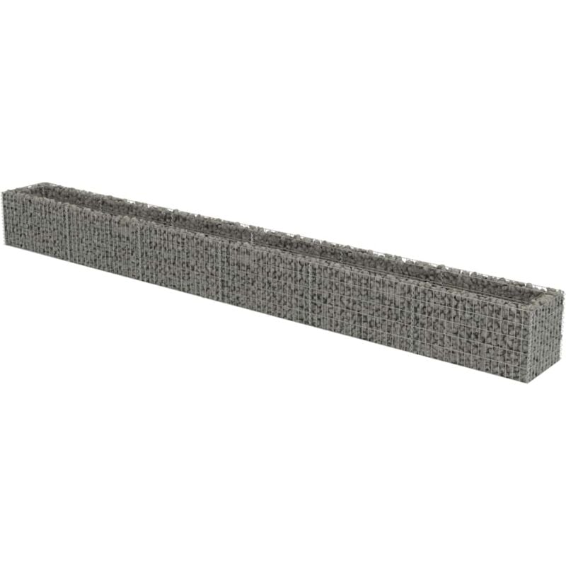 

vidaXL Arriate de gaviones de acero 540x50x50 cm - Plateado