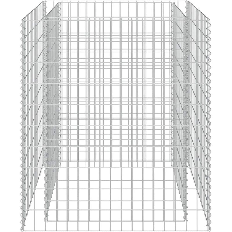 

Arriate de gaviones de acero 90x90x100 cm - Plateado - Vidaxl