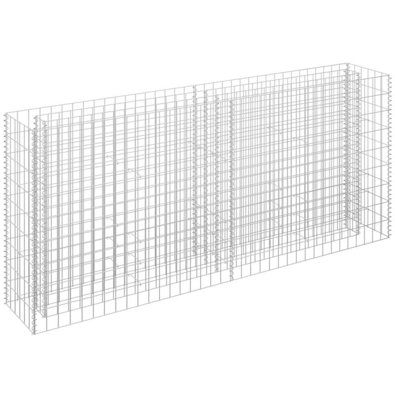 

vidaXL Arriate de gaviones de acero galvanizado 180x30x90 cm - Plateado