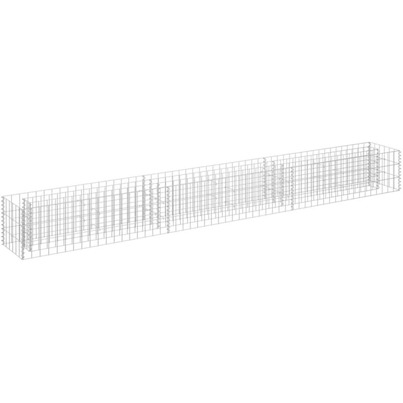 

Arriate de gaviones de acero galvanizado 270x30x30 cm - Plateado - Vidaxl