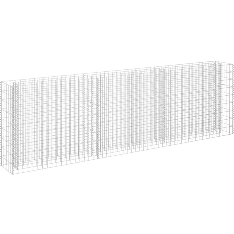 

Arriate de gaviones de acero galvanizado 270x30x90 cm - Plateado - Vidaxl