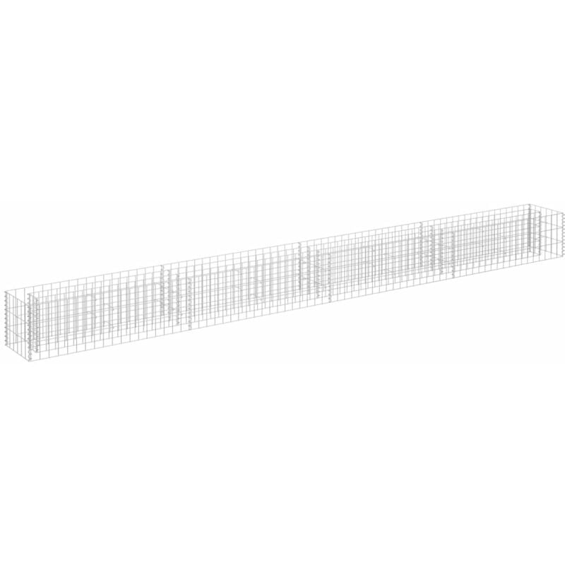 

Arriate de gaviones de acero 360x30x30 cm - Plateado - Vidaxl
