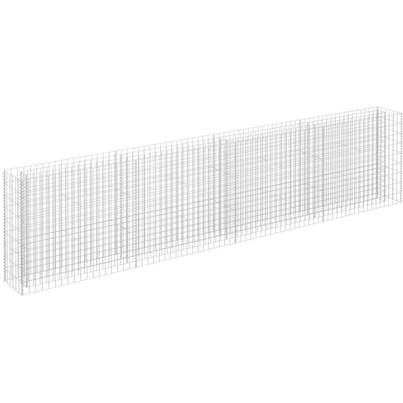 

Arriate de gaviones de acero galvanizado 360x30x90 cm - Plateado - Vidaxl