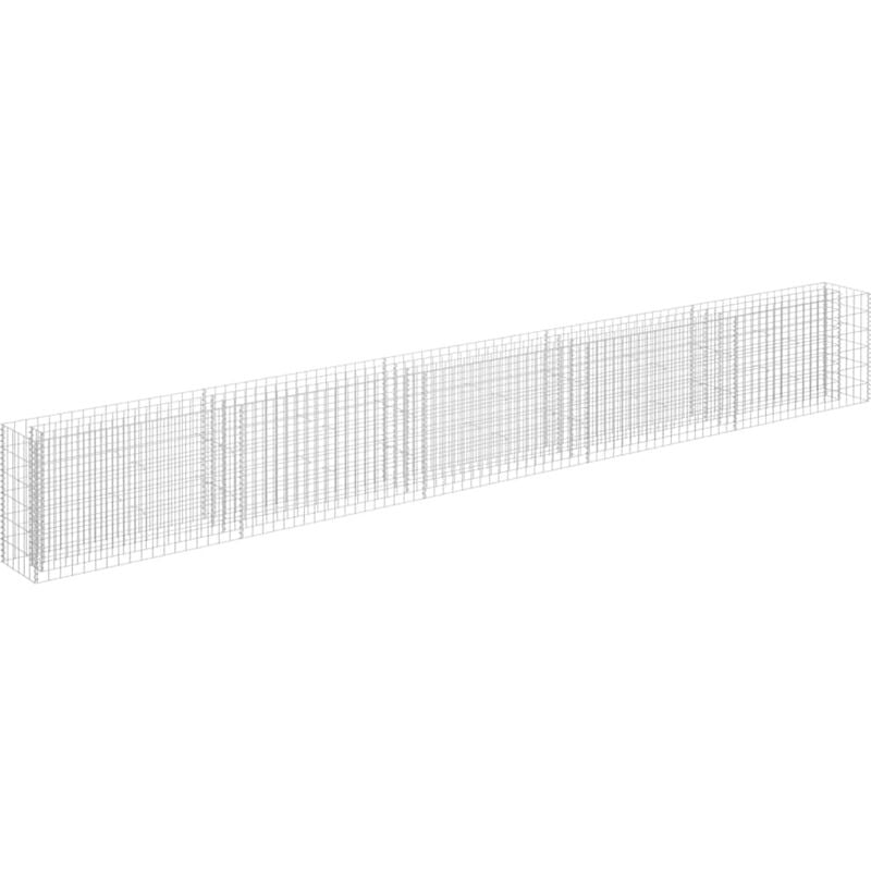 

Arriate de gaviones de acero galvanizado 450x30x60 cm - Plateado - Vidaxl