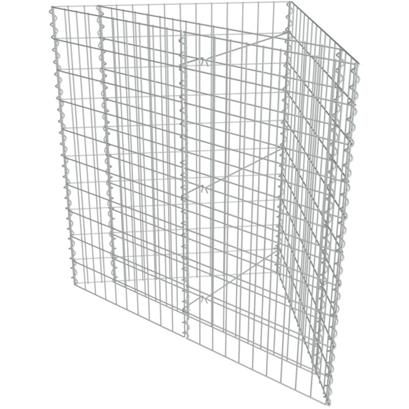 

Arriate de gaviones de acero galvanizado 75x75x50 cm - Plateado - Vidaxl