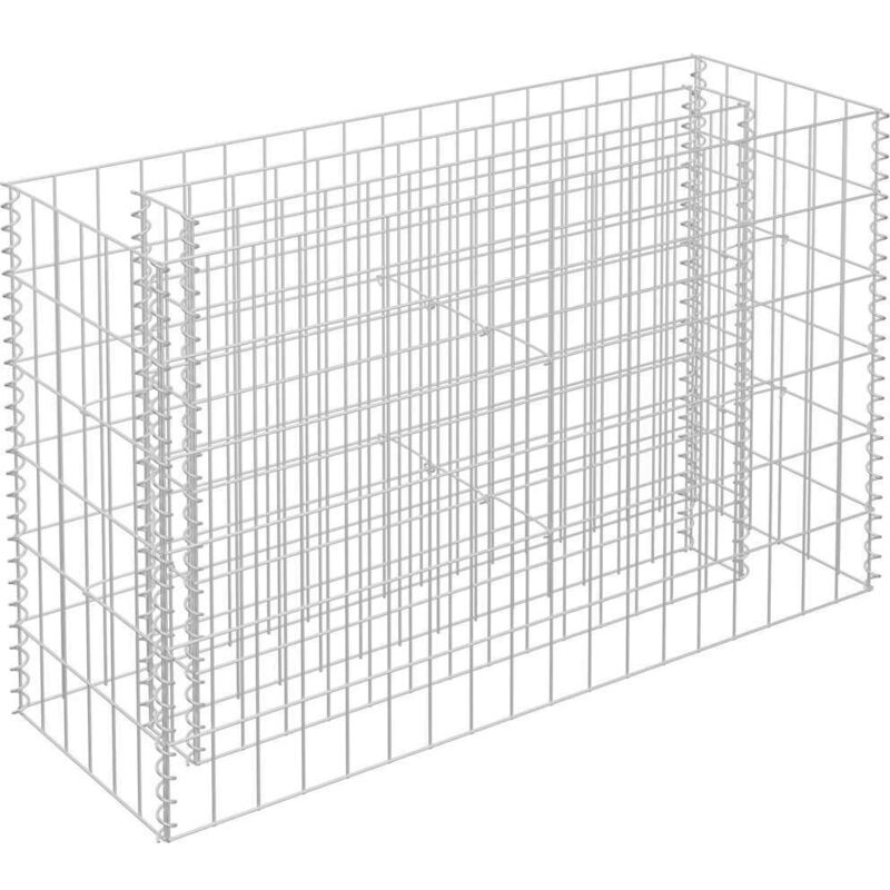 

Arriate de gaviones de acero galvanizado 90x30x60 cm - Plateado - Vidaxl