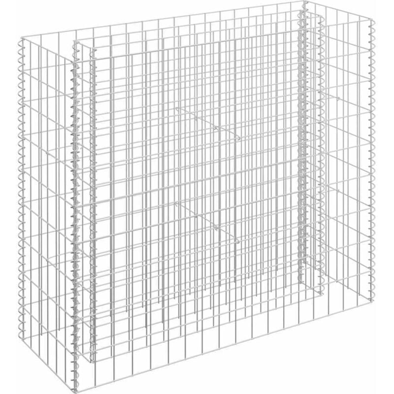 

Arriate de gaviones de acero galvanizado 90x30x90 cm - Plateado - Vidaxl