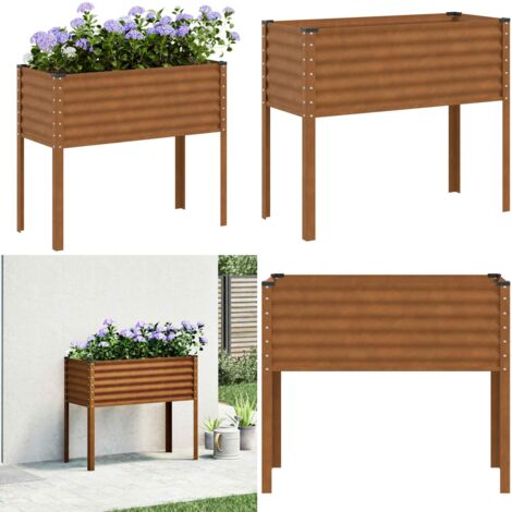 Jardinera de jardín 100x45x90 cm de acero corten - Jardinera para jardín - Jardinera para balcones