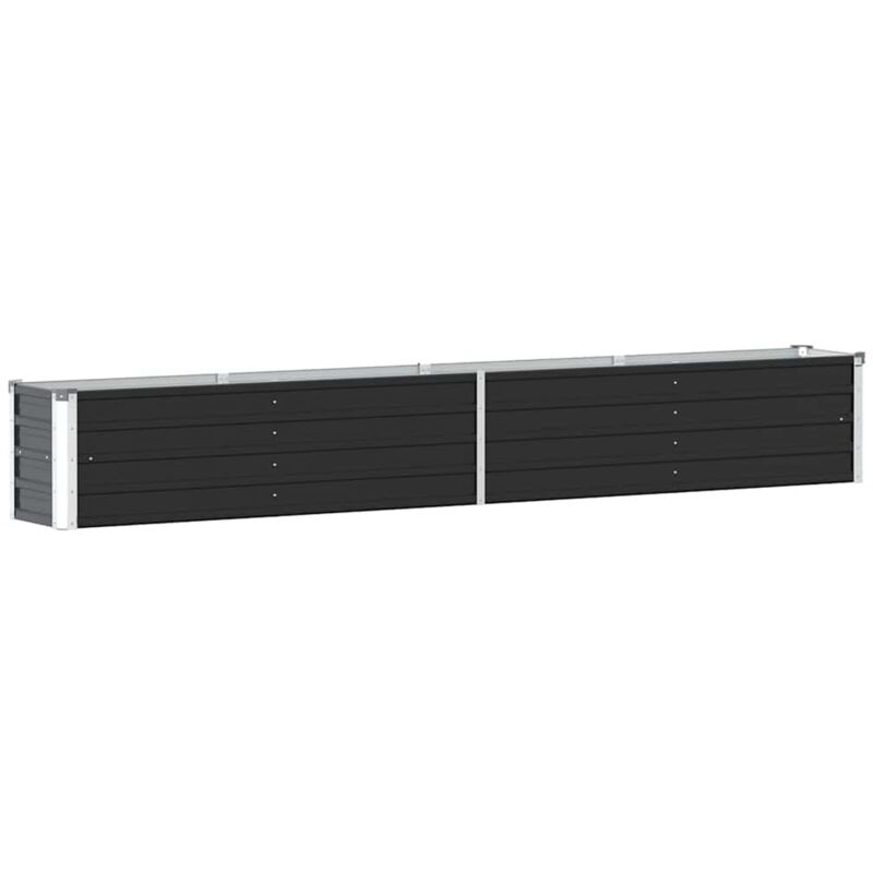 

vidaXL Arriate de jardín de acero galvanizado antracita 320x40x45 cm - Antracita