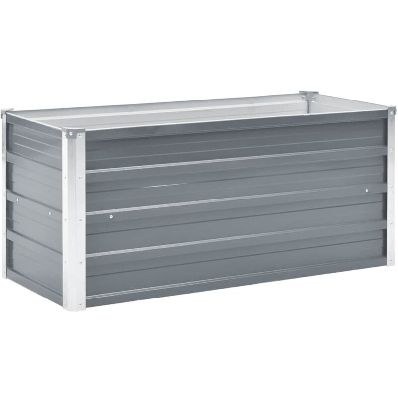 

vidaXL Arriate de jardín de acero galvanizado gris 100x40x45 cm - Gris
