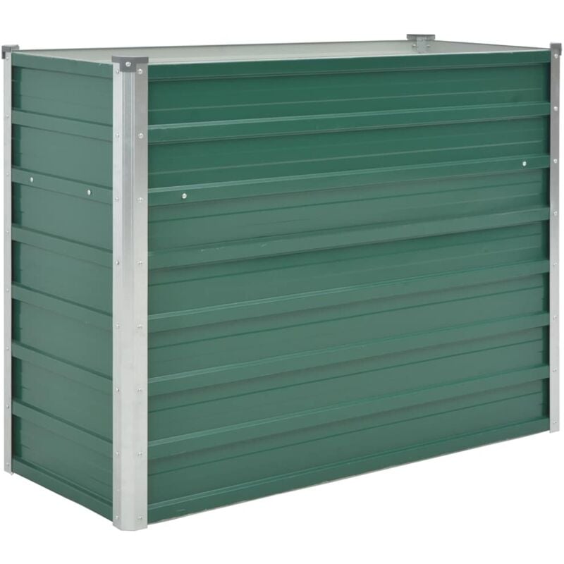 

vidaXL Arriate de jardín de acero galvanizado verde 100x40x77 cm - Verde