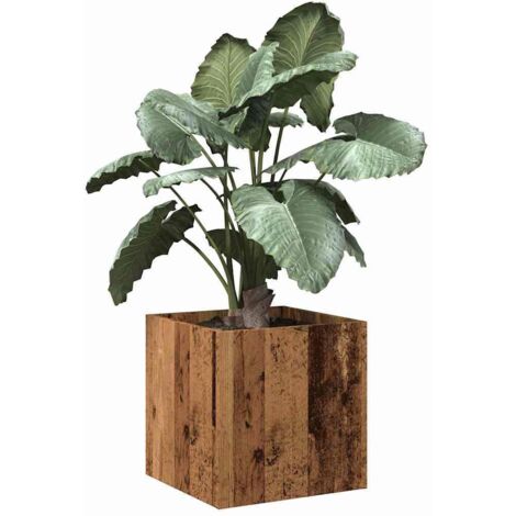 Jardinera de madera contrachapada madera vieja 40x40x40 cm