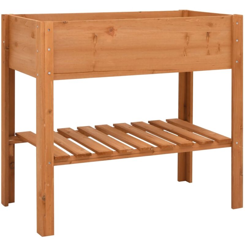 

vidaXL Jardinera de madera de abeto 88x43x80 cm - Marrón