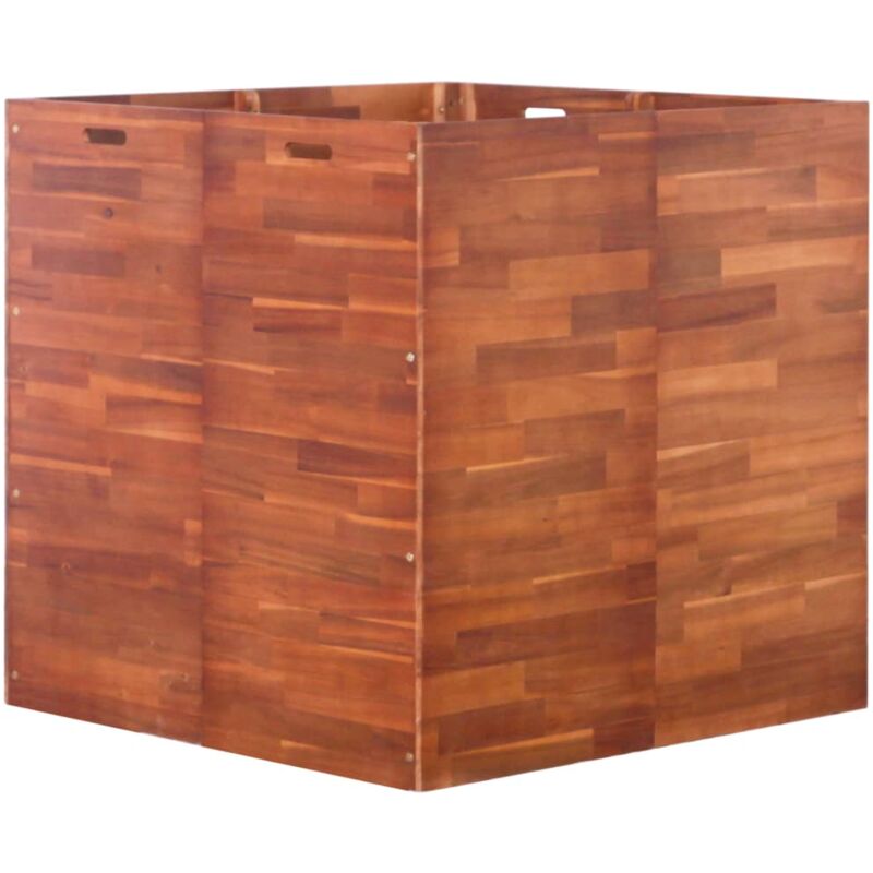 

vidaXL Arriate de madera de acacia 100x100x100 cm - Marrón