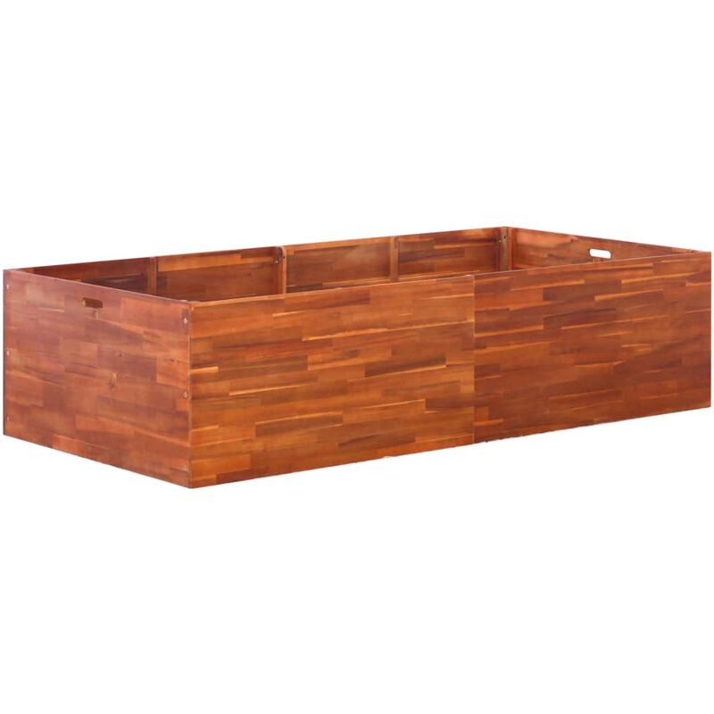 Arriate de madera de acacia 200x100x50 cm Vidaxl Marrón