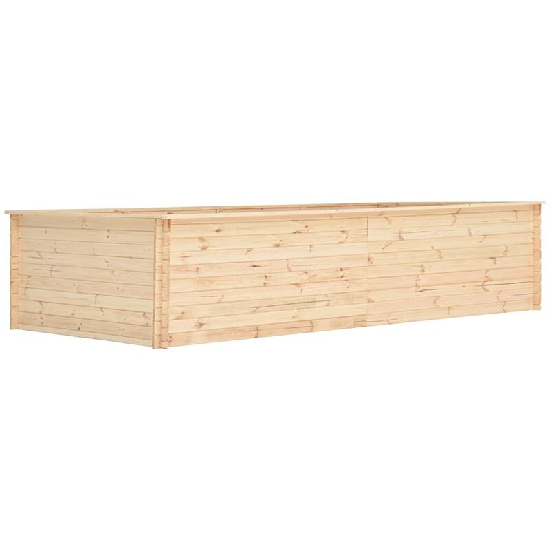 

vidaXL Arriate de madera de pino 19 mm 450x150x80,5 cm - Marrón