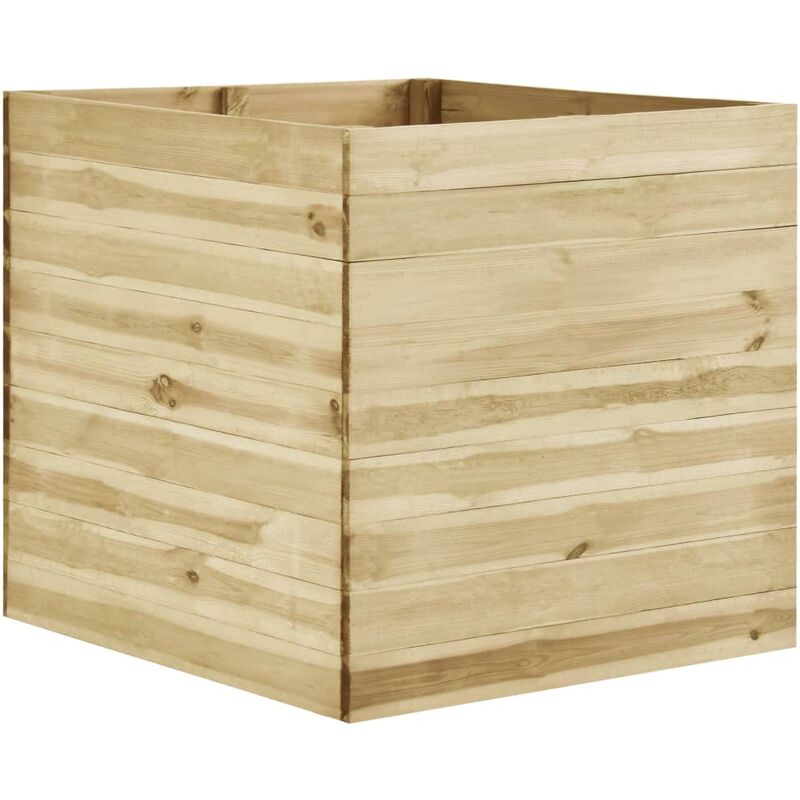 

vidaXL Arriate de madera de pino impregnada 100x100x97 cm - Marrón