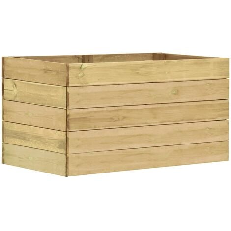 Jardinera de madera de pino impregnada 100x50x54 cm