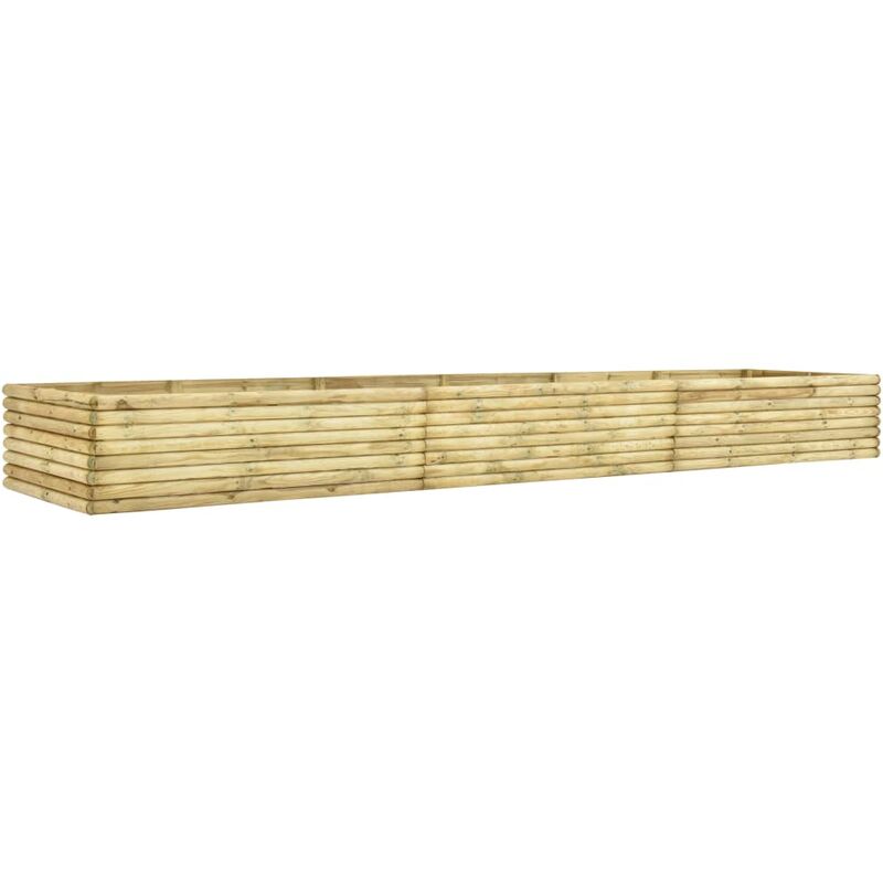

vidaXL Arriate de madera de pino impregnada 19 mm 450x50x48 cm - Marrón