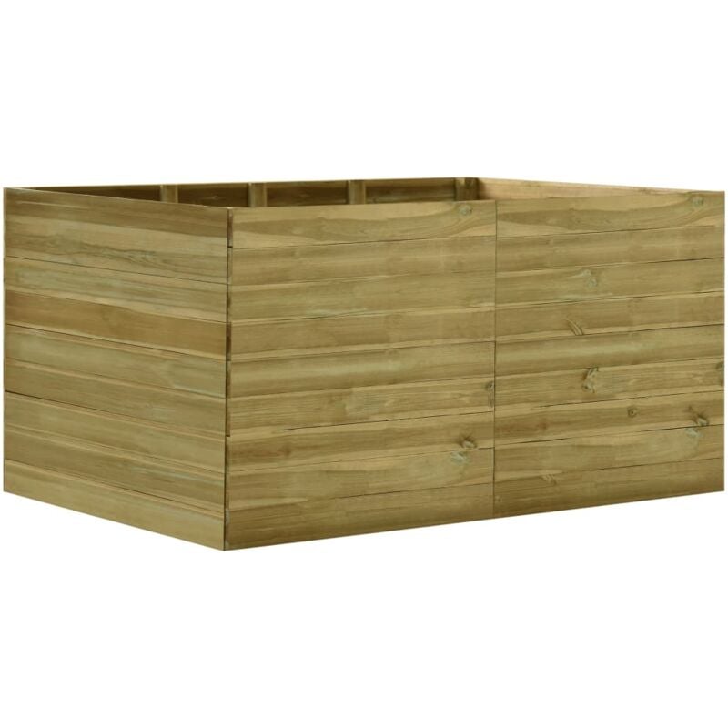 

vidaXL Arriate de madera de pino impregnada 200x150x97 cm - Marrón