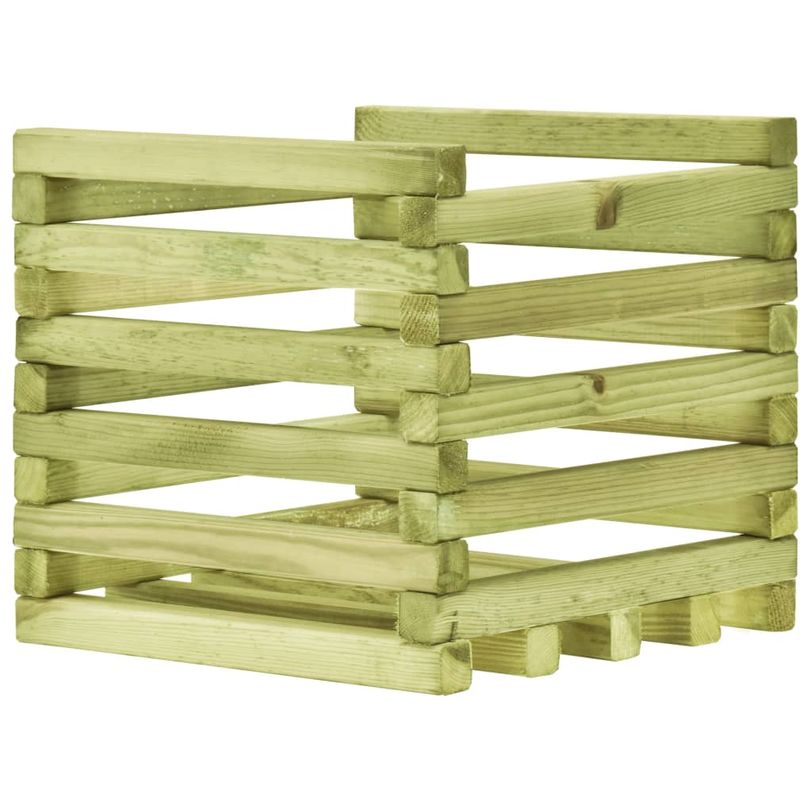 

Asupermall - Jardinera de madera de pino impregnada FSC 40x40x35 cm