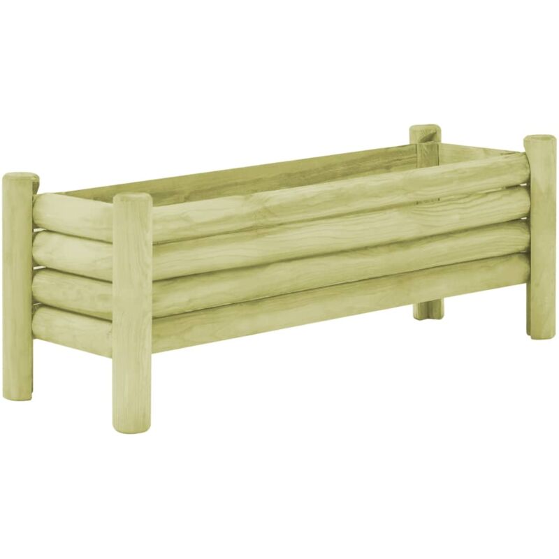 

vidaXL Jardinera de Madera de Pino Impregnada 120x40x42 cm - Verde
