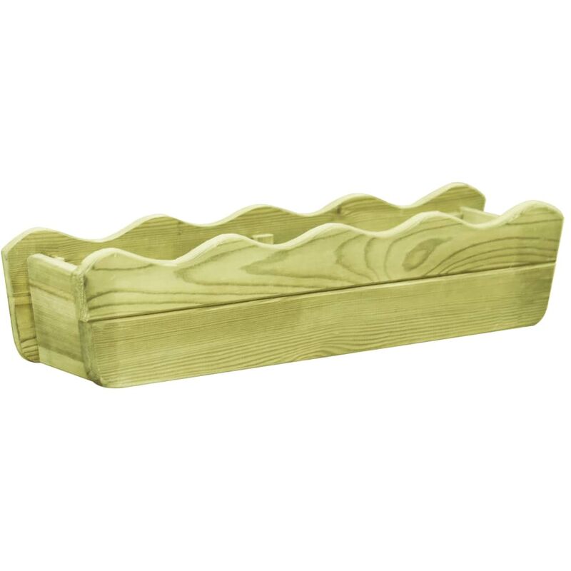 

Arriate de madera de pino impregnada 80x18x18 cm - Verde - Vidaxl